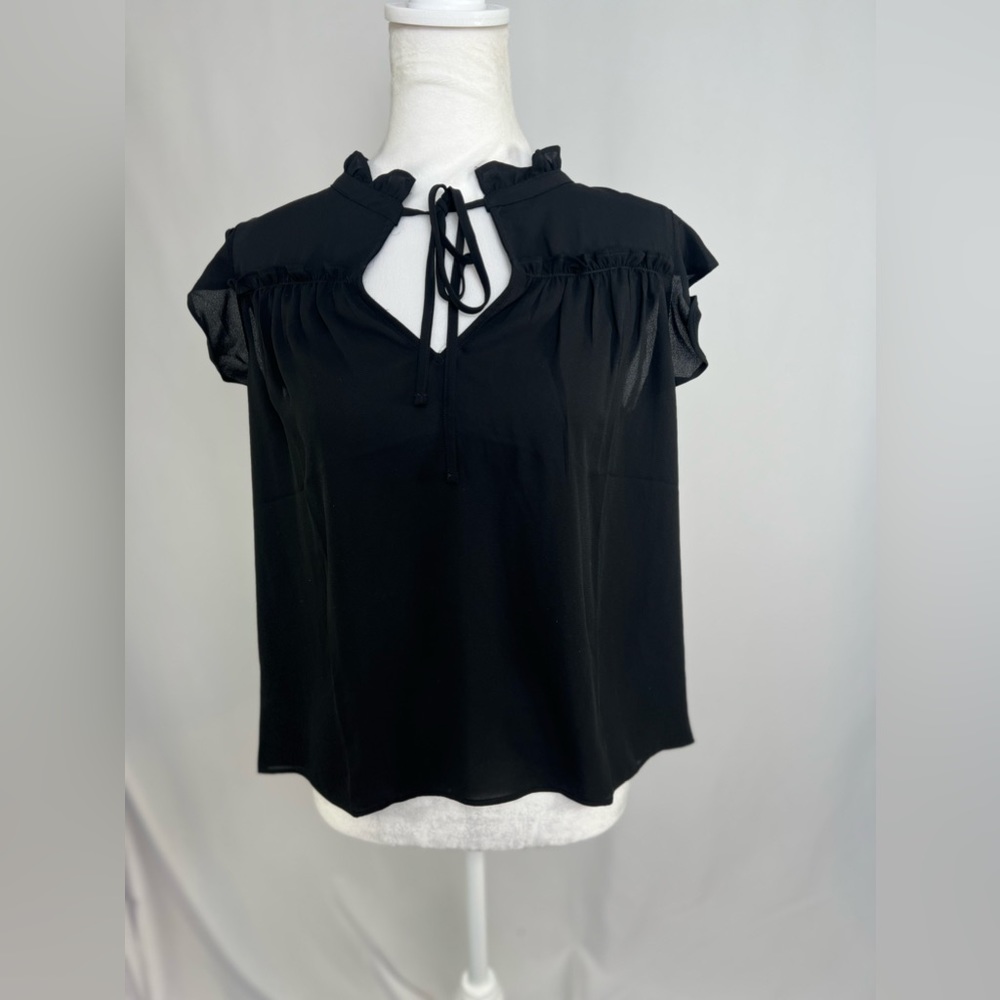 NEW / J.Crew Ruffle tie-neck top - Picture 3 of 3